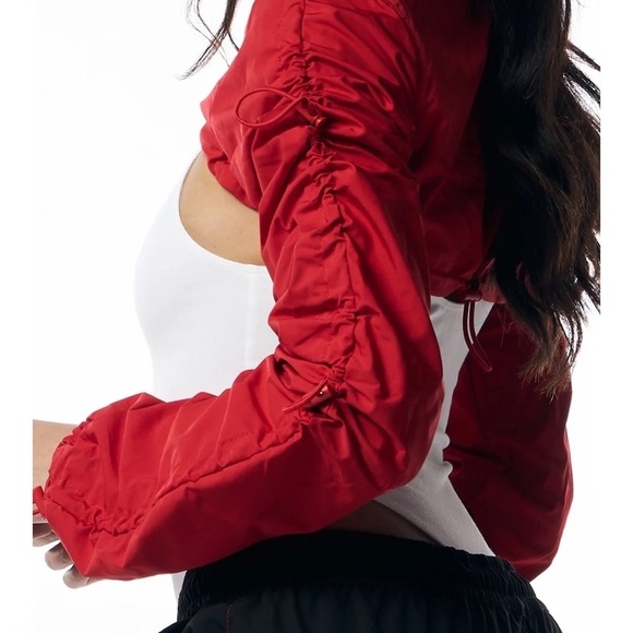 Smoke Rise Women's Bolero Multi Bungee Detail Zip Up Jacket Size Small 🖤 - Picture 4 of 10